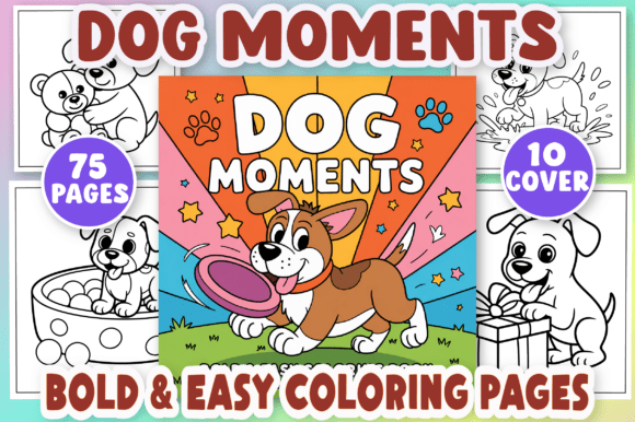 A Bold Dog Graphics Asset for Creative Coloring Pages