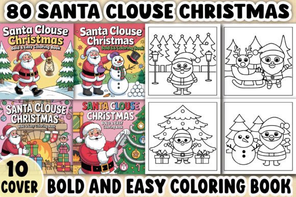 A Graphic Asset Review: 80 Santa Claus Coloring Pages