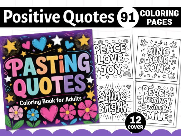 A Professional Brand Designer Reviews ADULT Positive Quotes Coloring Graphics