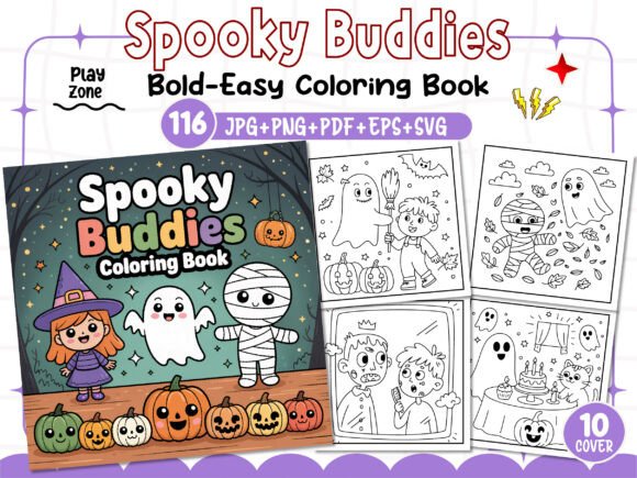 A Publisher's Take: Using Spooky Buddies Graphics for Adult Coloring Pages