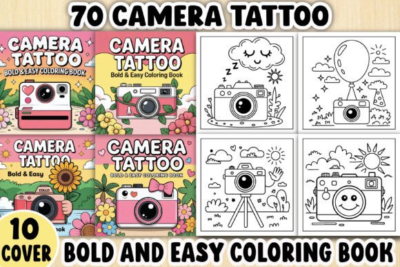 Camera Tattoo Bold Easy Coloring Book: A Graphic Designer's Review