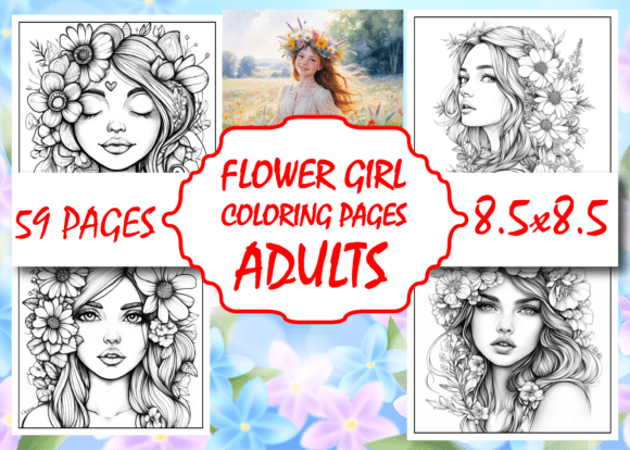 Flower Girl Graphics for Creative Branding and Content