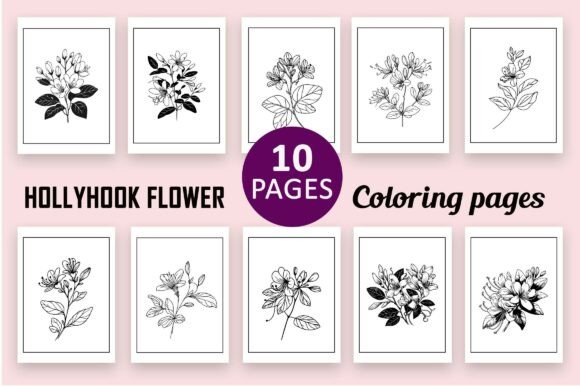 Honeysuckle Flower Graphics for Elegant Branding and Coloring Pages