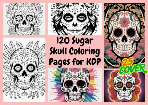 Real Product Review: 120 Sugar Skull Graphics for KDP & Coloring Pages